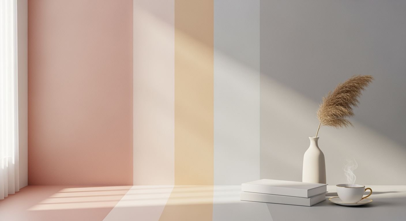White vase sitting on top of a table next to a window Background Image